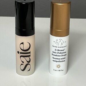 Saie and Drunk Elephant skincare Set - saie warm glow, DE d-bronzi Minis, new